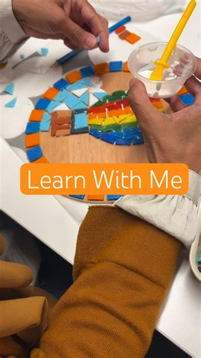 Learn How to Mosaic with me. Check the description. #mosaicart #learnhowtomosaic #learningthroughart