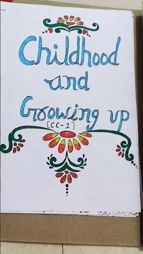 #viral B.ed first year assignment, (CC-1)