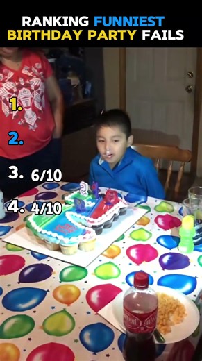 Ranking FUNNIEST Birthday Party Fails! 😭🎂 #shorts