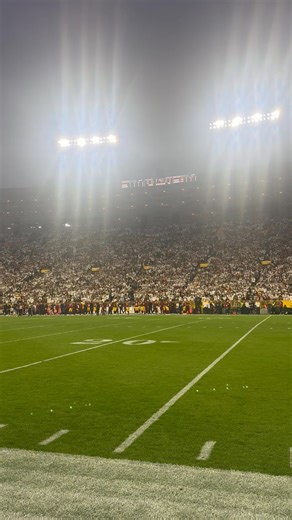 The Lambeau crowd chants “USA” as the flag was being carried off the field on Sept. 11, after the Packers held a special on-field tribute during pregame activities to “honor the courage and sacrifice of those who responded to the attacks and to remember all who lost their lives.” Tori Wittenbrock video | Green Bay Press Times