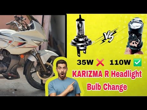 Karizma R Headlight Bulb Replacement & Upgrade to LED Projector | DIY Maintenance