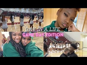 A Day in a life as a cheerleader | Game day Vlog, bus ride, & more!