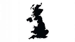 Download Animation forms a map of Great Britain for free