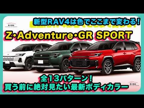 The new RAV4 changes so much depending on the color! All 13 patterns for Z, Adventure, and GR SPO...