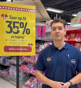 Husk at vi pt har spar op til 35% på legetøj. Hylderne er igen idah blevet fyldt godt op, så der er mange lækre ting tilbage igen. Vi ses i Føtex Skive👋 | føtex