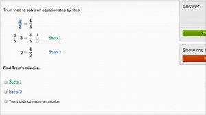 Finding mistakes in one-step equations