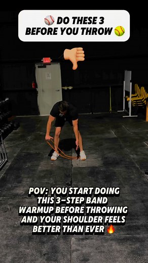 12K views · 833 reactions | ⚾ 漏 This 3-step band warmup is simple,...