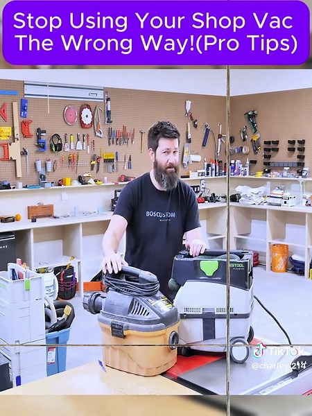 Stop using your shop vac the wrong way!!!! #fyp #foryoupage #satisfying #construction #carpentry #tips
