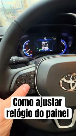 Como Configurar o Relógio no Painel do Corolla Híbrido 2026 | Passo a Passo