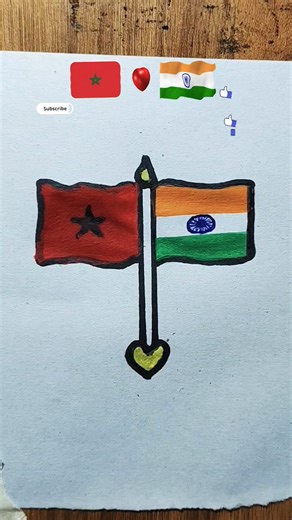 how to draw flag 🇲🇦🇮🇳 Jana Gana Mana || republic day independence day drawing #shortsdrawing #art