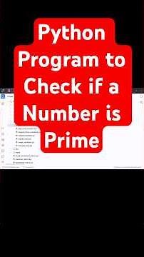 Python Program to Check if a Number is Prime