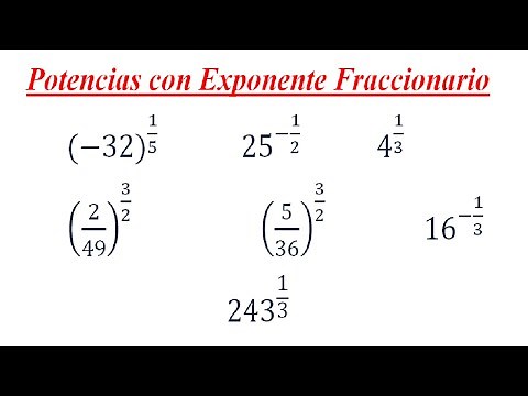 Potencias con Exponente Fraccionario