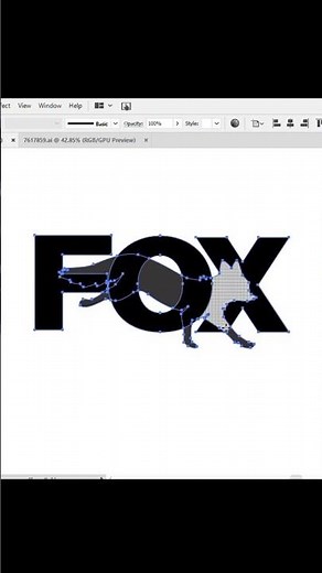 Fox Logo design in illustrator 🤗 #utubeshorts #logodesgin #logo #graphicdesign
