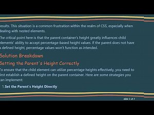 Mastering CSS: How to Set Overflow Height with % Values