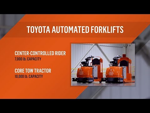 Toyota Material Handling | Products: Center-Controlled Rider & Core Tow Tractor Automated Forklifts