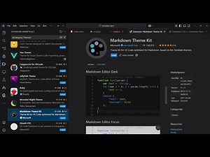 VS Code Markdown Theme Kit By Microsoft Tutorial Full Demo Video For Beginners