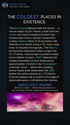 THE COLDEST PLACES IN EXISTENCE