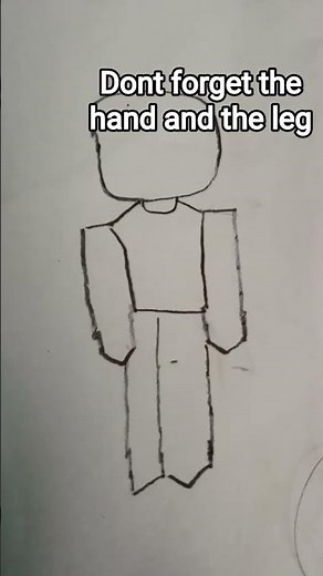 tutorial how to draw a roblox body #art #drawing