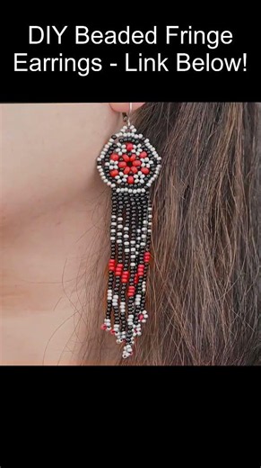 Seed Bead Fringe Earrings ✨ Elegant Flower Design in Easy Steps!