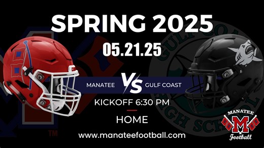 Spring Game Alert! 🏈 The Manatee Hurricanes take on the Gulf Coast Sharks tomorrow at 6:30 PM at Joe Kinnan Field @ Hawkins Stadium. Come out, show your support, and get a first look at your 2025 Canes in action! 🌪️🔥 #ManateeFootball #SpringGame | Manatee Football