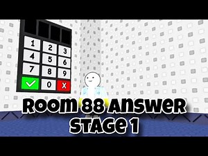 How to Complete Room 88 in Escape 99 Rooms Roblox | stage 1 room 88 answer