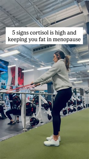 Cortisol increases during perimenopause and menopause when estrogen goes down. Estrogen is like a stress buffer. So when levels drop it is far easier for cortisol to go up leading to the following symptoms🫠 1 - Weight Gain 2 - Sleep Struggles 3 - Bloating, Inflammation, IBS like symptoms 4 - Sugar Cravings 5 - Get Sick Often Not to mention your thyroid function will decrease, progesterone will drop more = fluid retention, more inflammation, lack of energy, and more hormonal symptoms like hot fl