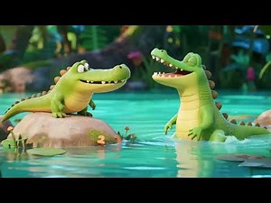 5 Little Crocodile | Fun Cartoon Nursery Rhyme for Kids | Sing & Learn with Croc Family
