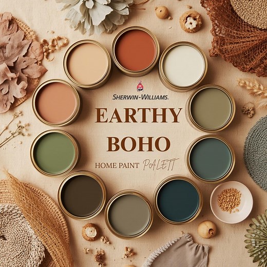 Earthy Boho Color Palette Guide: Sherwin-williams Inspired (digital Download) - Etsy