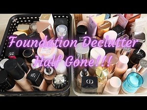 Makeup Declutter: Foundations – Cutting My Collection in Half!!