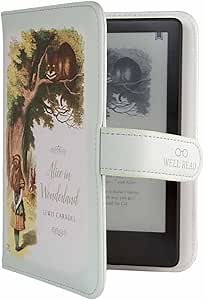 Alice in Wonderland Book Themed Universal Cover Case for Kindle Paperwhite, Kindle and Kobo eReaders (Includes Latest 2023 Kindle Paperwhite Models with 6.8 inch Screen)