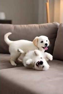 #two Puppies Took Over the Couch… Too Cute to Handle 🐾😂#puppy #cute #shorts #pets #dog #youtuber