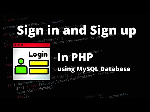 Login and Register using PHP and MySQL