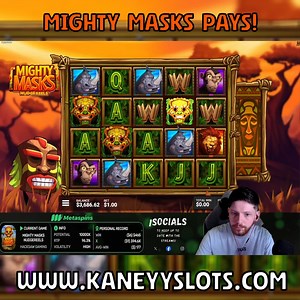 Mighty Masks from Hacksaw Gaming PAYS! You can check out the casino's I use here: www.kaneyyslots.com #max #slots #slotsonline | Kaneyy