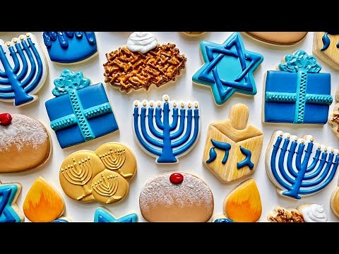 HANUKKAH COOKIES | Satisfying Cookie Decorating with Royal Icing