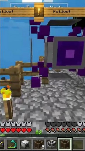 Wireless Item Transfer Mob Spawner to Chest! #minecraft #skyfactory4