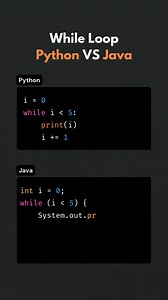 While Loop Python vs Java #python #pybeginners #fblifestyle | Pybeginners