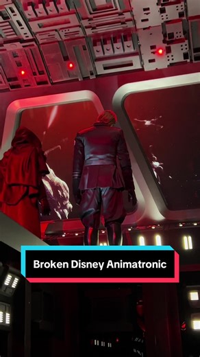 Broken Disney Animatronics are easily one of my most favorite finds at Disney World. This time Rise of the Resistance had General Hux leaning like he was riding dirty. Have you ever seen a broken animatronics? #disneyworld #disneyride #animatronic #disneyadult #starwars