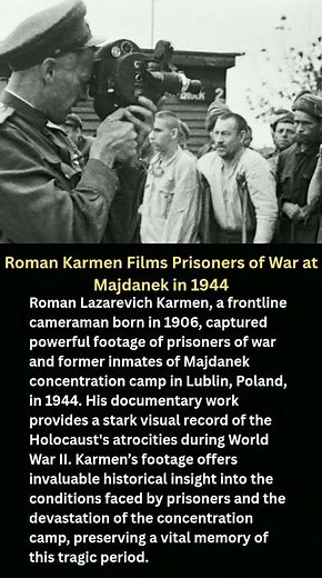 Roman Karmen Films Prisoners of War at Majdanek in 1944#shorts #viral