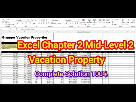 Exp22_Excel_Ch02_ML2 - Vacation Property 1.6 & 1.1 | Excel Chapter 2 Mid-Level 2 - Vacation Property