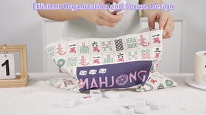 3 Pcs Empty Mahjong Bag Set for Tiles and Racks American Mahjong Case Travel Bag Tote Carrying Bags Cute Mah Jong Accessories Mahj Rack Storage Bags Carrying Case(Modern)