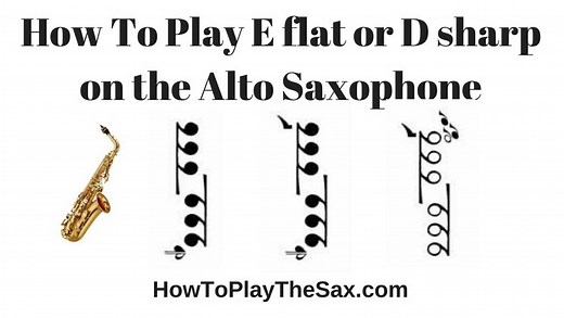 Notes On Alto Saxophone E flat D sharp