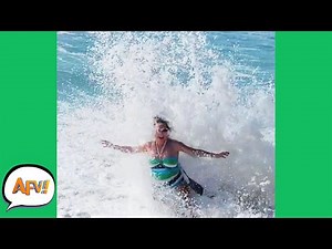 Watch the Ocean EAT HER! 🤣 | Best Funny Water Fails | AFV 2021