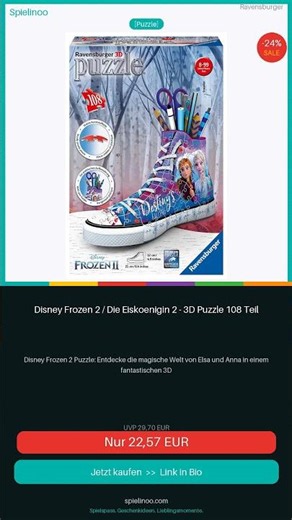 Disney Frozen 2 / Die Eiskönigin 2 - 3D Puzzle 108 Teil | Spielinoo | #Shorts