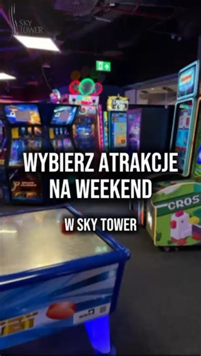 Szukasz pomysłu na atrakcje w ten weekend? 👀 Znajdziesz je w Sky Tower! ✨ 🎬 Zatrzymaj filmik i sprawdź, która propozycja jest dla Ciebie – jedno miejsce, wiele atrakcji dla małych i dużych. Rozrywka, relaks i dobre emocje czekają na Ciebie! | Sky Tower