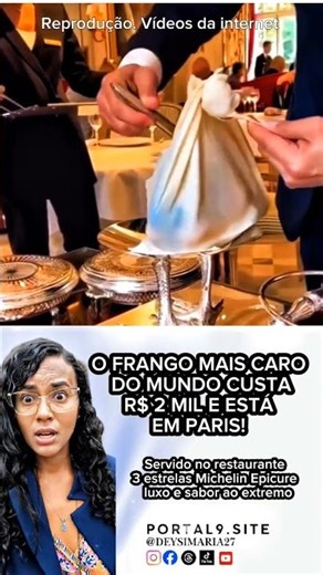 Você não vai acreditar no frango que custa R$ 2 mil — diretamente de Paris!