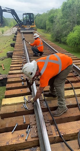 Railway Track Maintenance by Construction Workers