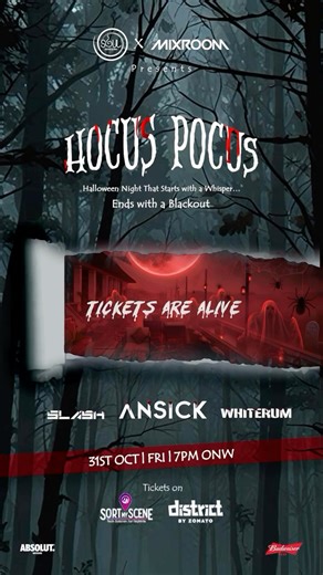 Soul Bistro & Lounge on Instagram: "This Halloween, Soul X Mixroom brings you HOCUS POCUS - a night where the wild, the weird, and the wicked rule. So sip & sin, stir up your magic, lose yourself in the rhythm & ghost your ideas of subtle nights. SOUL X MIXROOM 31st Oct | FRI | 7 PM Onw On the Console Ansick , Whiterum , Slash Skip the small talk—grab your potion, lose your logic, and let the night hex you right. Tickets Live Now - Link in bio Halloween Party | Halloween Night | Friday Night | B
