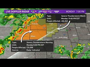 Severe Thunderstorm Warning in place for Erie and Huron counties until 8 p.m.