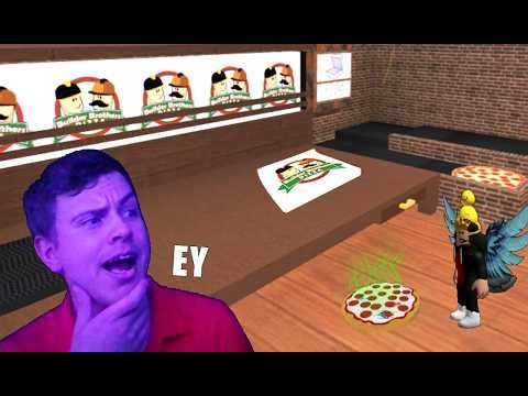 Working as the manager at the Pizza Place (Roblox)