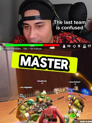 Master Splinter Teaches Teenage Mutant Ninja Turtles in Fortnite